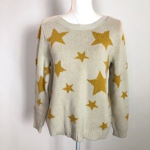 Marked Reunited Clothing Gold Stars Sweater XL
